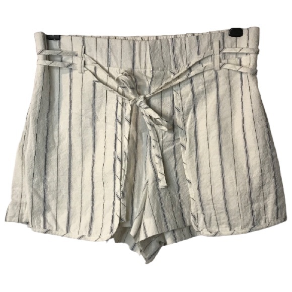 Zara cloth blue pin stripped shorts with draw strings Size S - Picture 6 of 6
